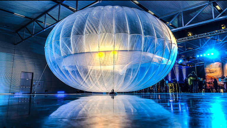 Project Loon için kullanılan balonlardan birisi