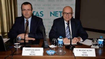 Netaş CFO’su İlker Çalışkan ve Netaş CEO’su C. Müjdat Altay