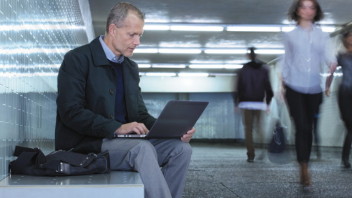 Business+man+subway+bench