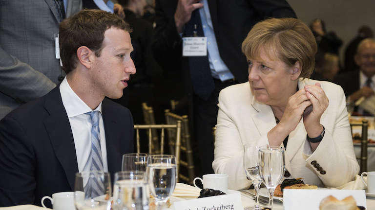 facebook mark zuckerberg angela merkel 