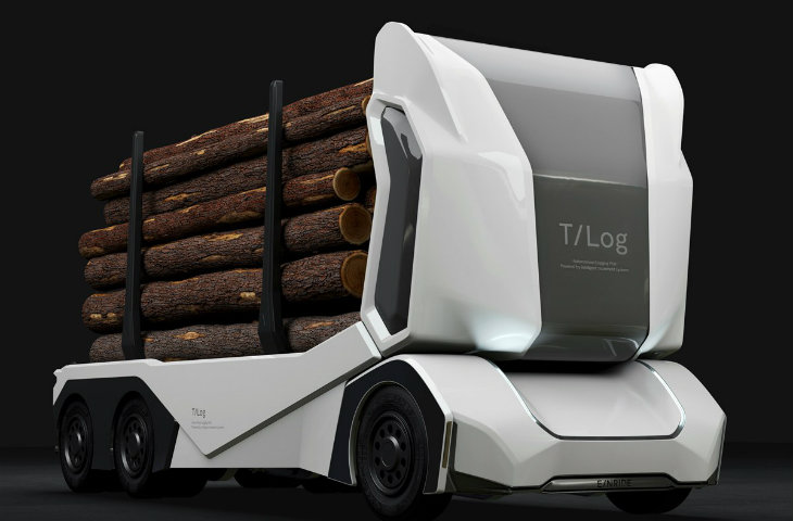 Sürücüsüz kamyon T-log tanıtıldı