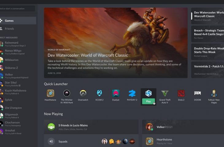 Discord oyun kütüphanesi