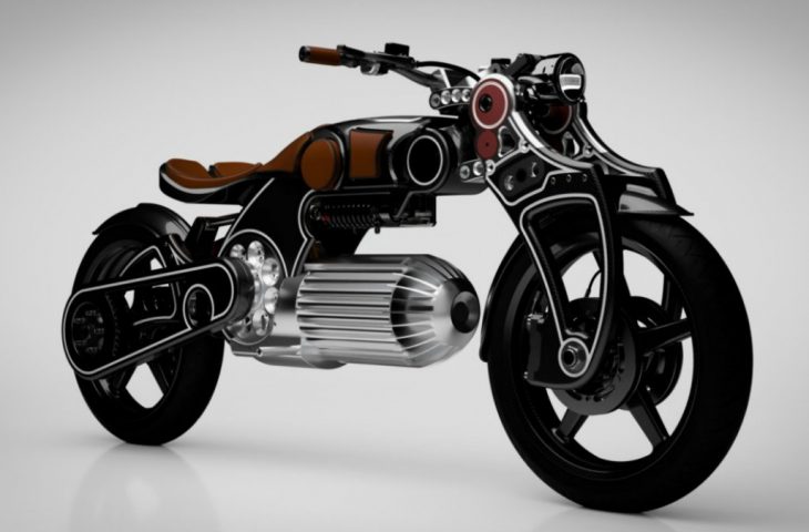 Fütüristik elektrikli motosiklet