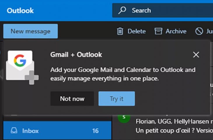 Outlook ile Gmail