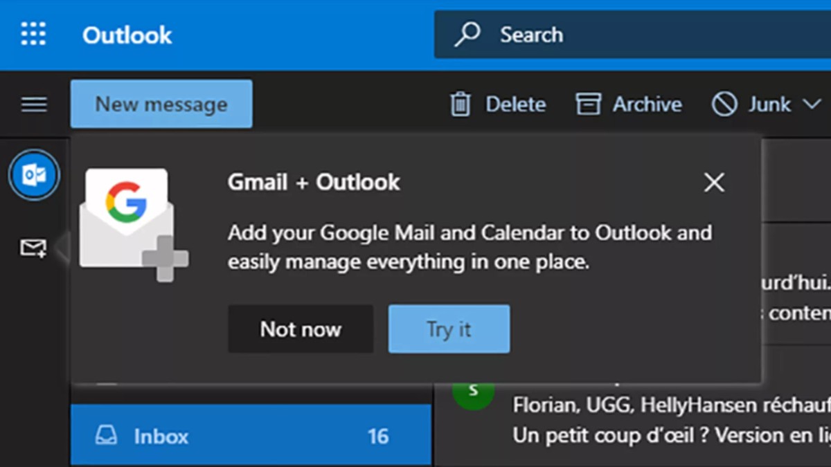 Outlook ile Gmail