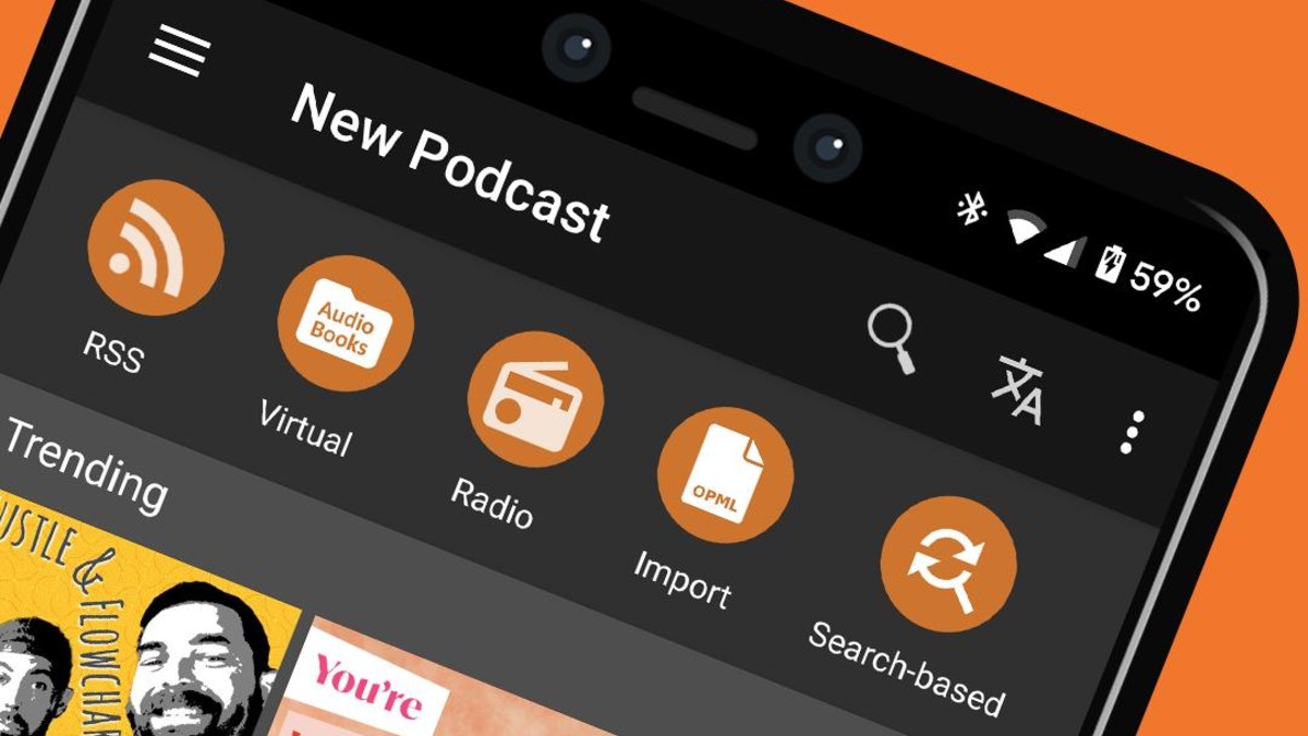 Podcast Addict uygulaması