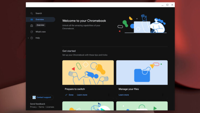 Chrome OS için karanlık mod