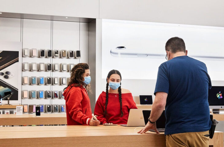 Apple mağazaları maske