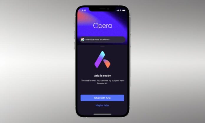 Opera, iOS Kullanıcıları İçin Yapay Zekalı Tarayıcı Asistanı Aria'yı getiriyor