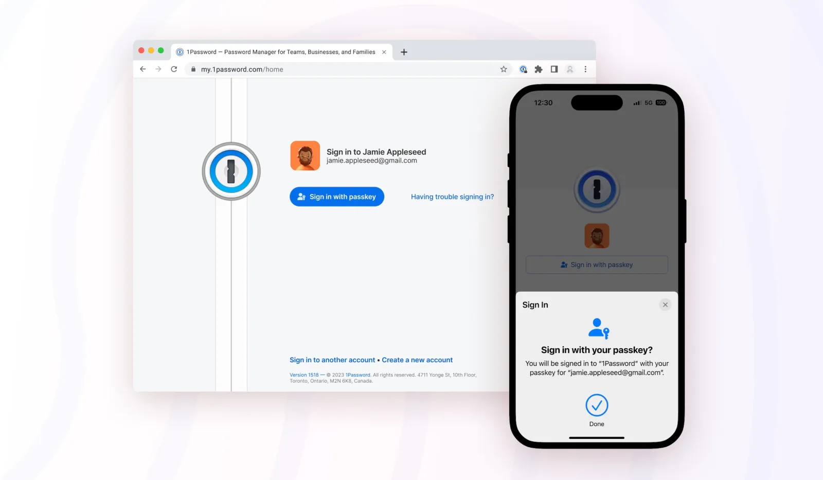 1Password, iOS 17 ile passkey  desteği ekledi