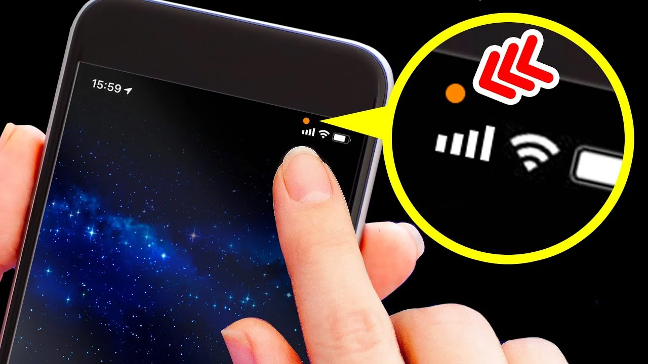 iOS cihazlardaki turuncu nokta ne anlama geliyor?