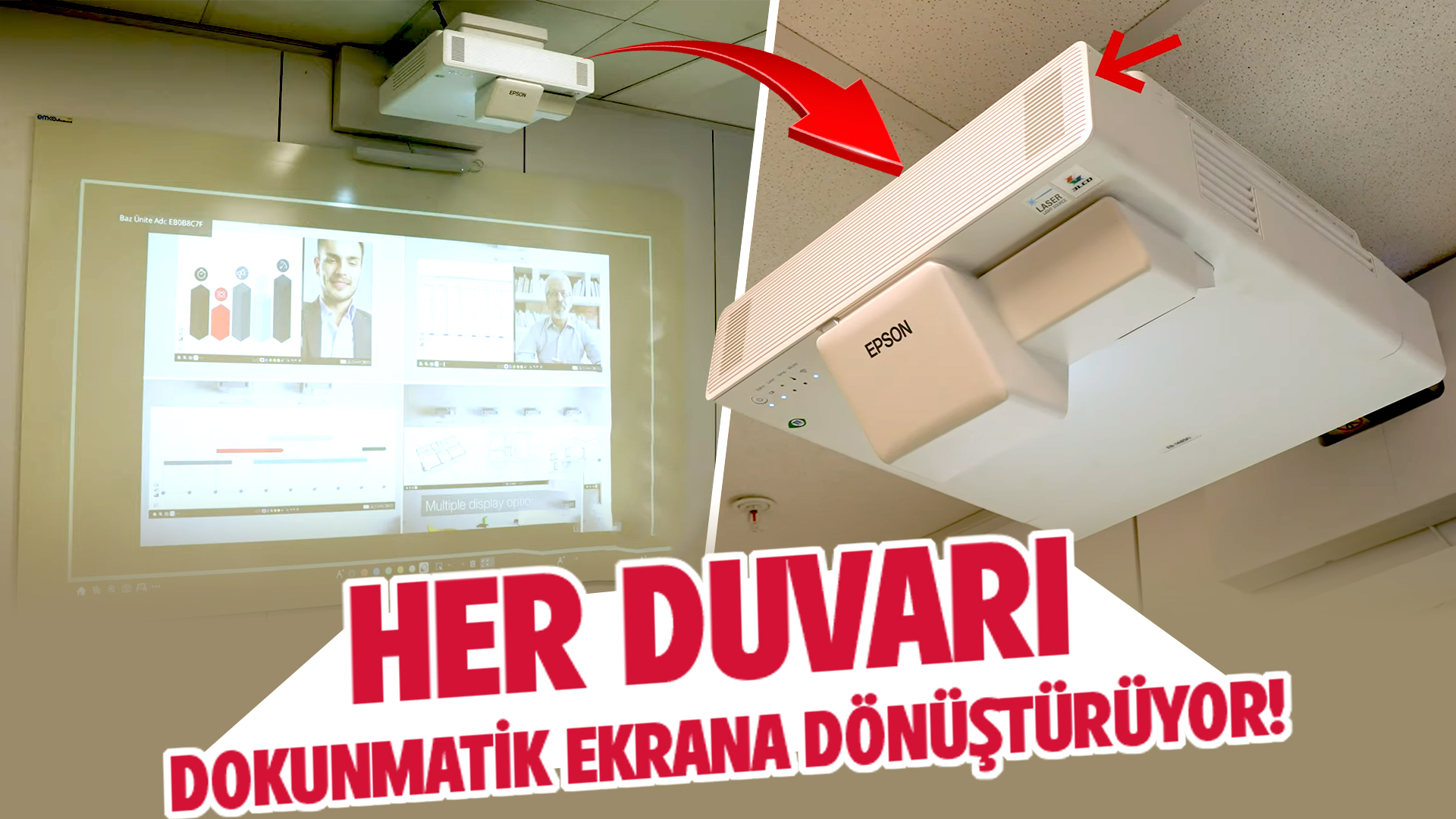 Yansıtıldığı her yüzeyi dokunmatik ekrana dönüştürüyor!