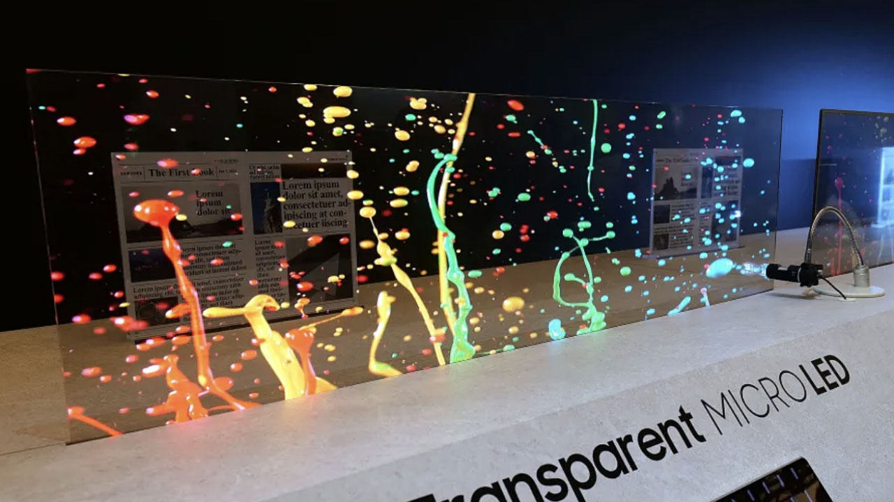 Samsung, dünyanın ilk şeffaf MicroLED ekranını tanıttı
