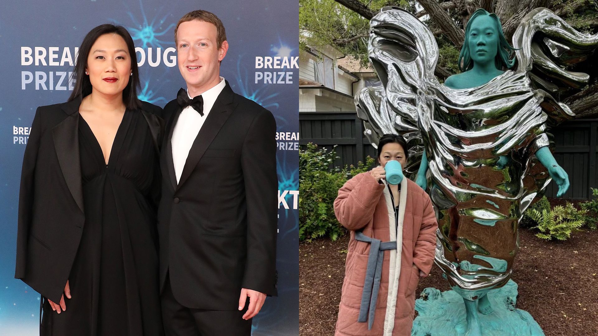 Mark Zuckerberg eşinin 7 metrelik heykelini yaptırdı