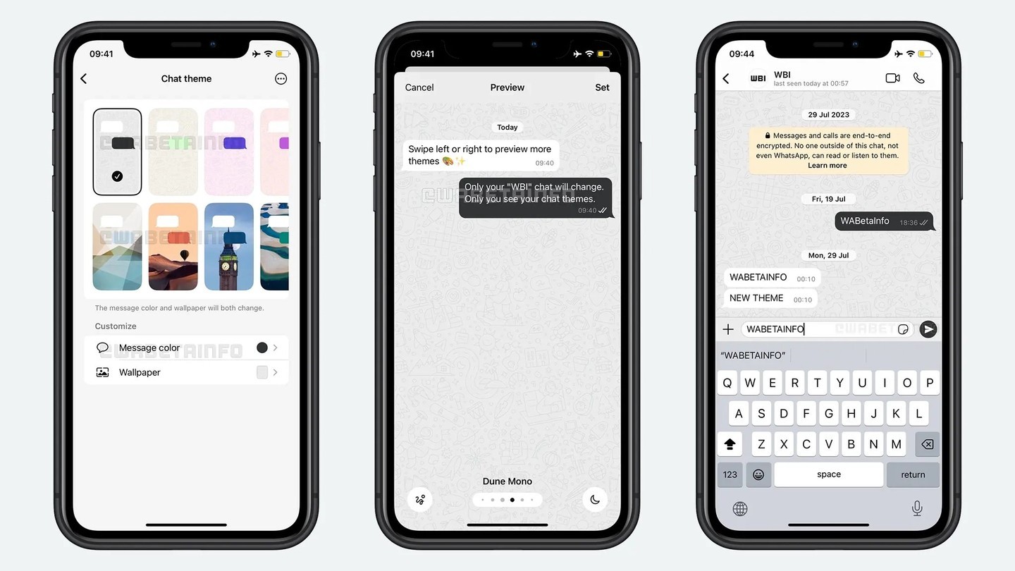 WhatsApp’a iOS için Yeni Sohbet Temaları Geliyor