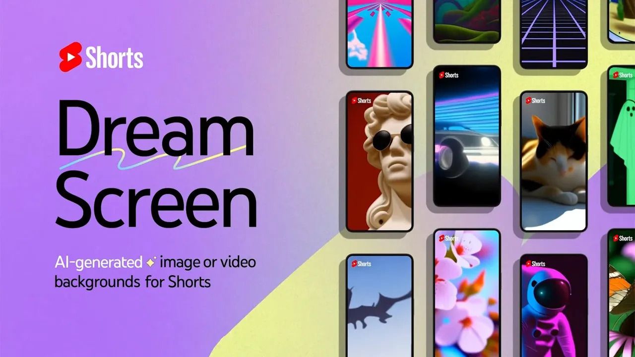 YouTube, Shorts için yapay zeka destekli Dream Screen özelliğini tanıttı
