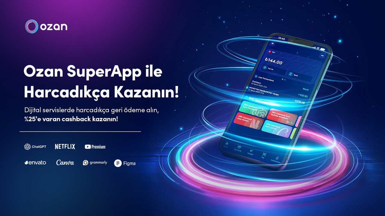 Ozan SuperApp, yüzde 25’e varan cashback desteği veriyor!