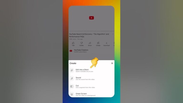 YouTube Shorts düzenleyicisi