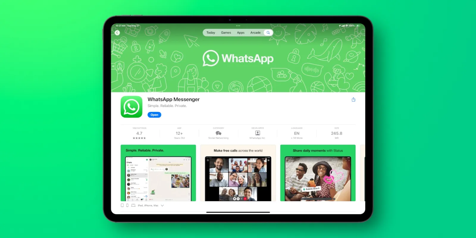 Meta, iPad için özel geliştirilen WhatsApp uygulamasını kullanıma sundu