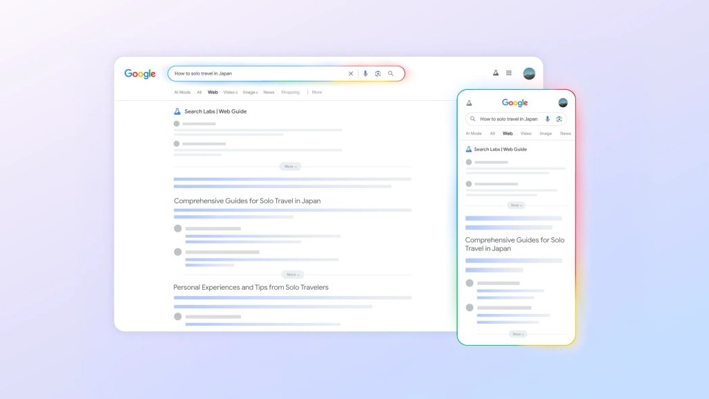Google web rehberi yapay zeka kullanıyor