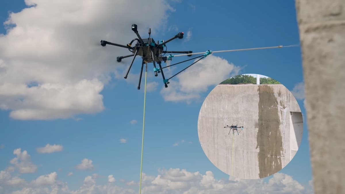 Drone dış cephe boyamasında kullanılıyor