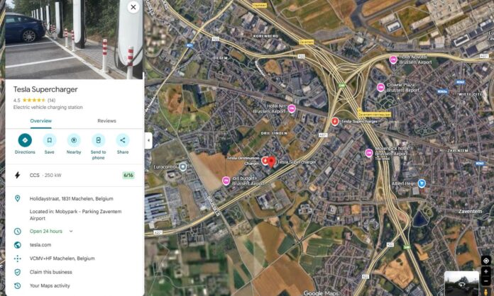 Google Haritalar Tesla