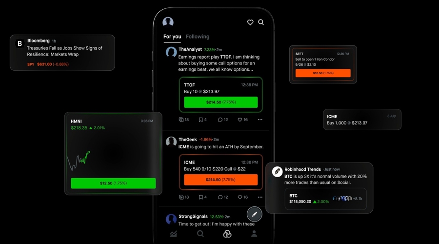 Robinhood sosyal ticaret ağını kullanıma sundu